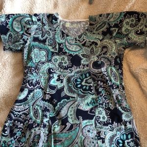 Paisley scrub top